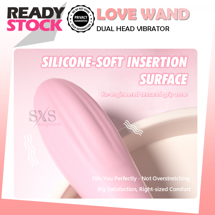 LILO "Love Wand" Dual-Head Vibrator Rechargeable Multi-Speed AV Massager for Women