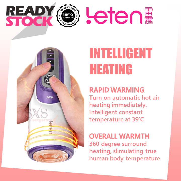 LETEN AV Rola Misaki Rechargeable Automatic Telescopic Male Masturbator Cup