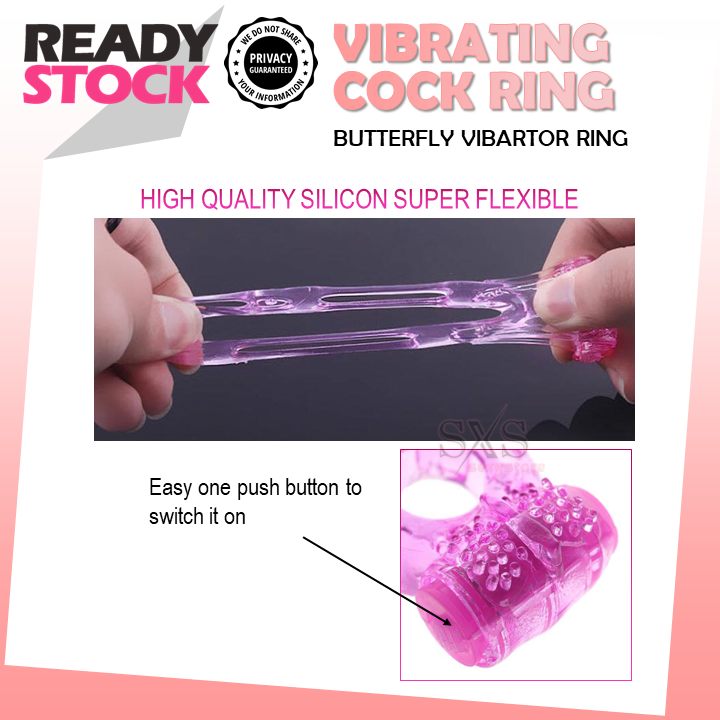 Buttery Vibrating Cock Ring Waterproof Vibrator Delay Penis Ring Sex Toy Finger Ring Penis Ring Lock Ring Butterfly Ring