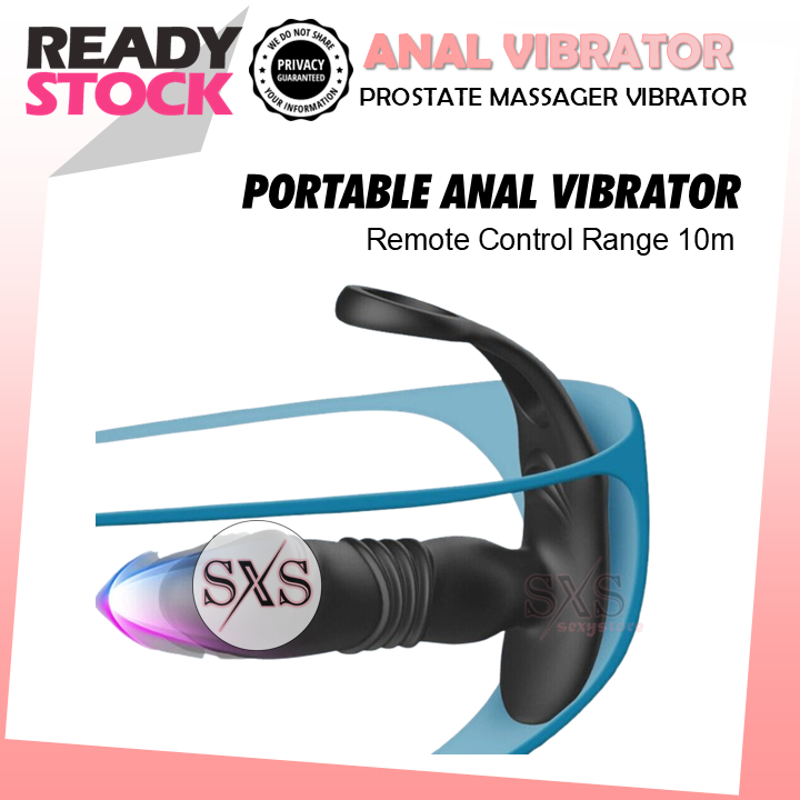 APP Controlled 3-IN-1 Prostate Vibrator Anal Vibrator Dildo Shape Butt Plug Cock Ring With Thrusting & Vibration