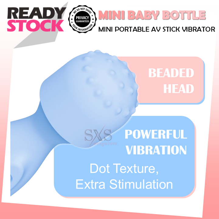Portable Mini Baby Bottle AV Massager with Beaded Head and Soft Touch