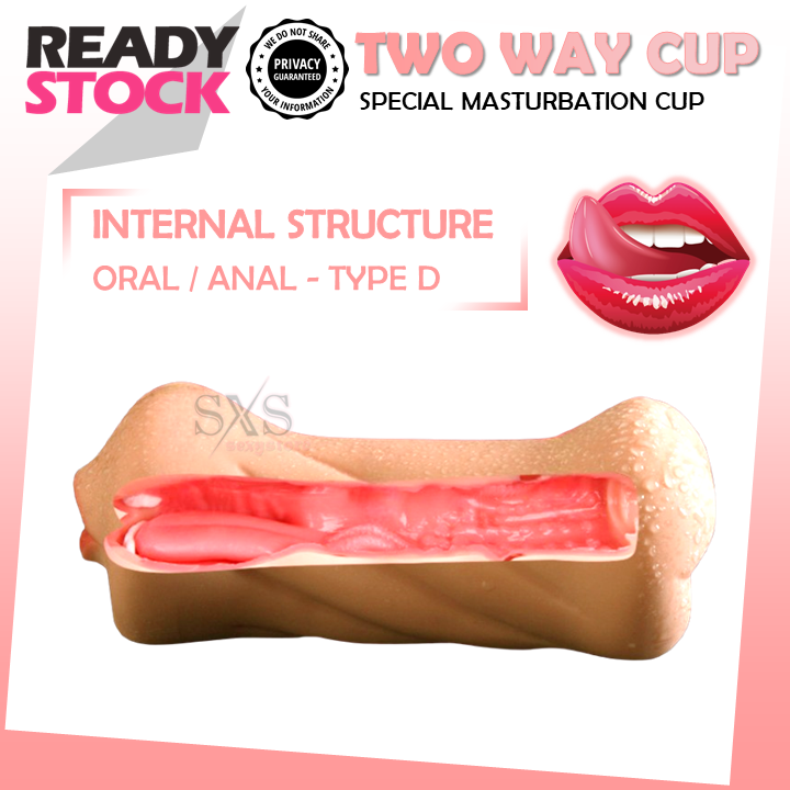 🔥TWO WAY🔥Double Hole Masturbation Cup Simulation Aeroplane Cup Oral Sex Anal Sex Vagina Sex Double Head Men Sex Toy 飞机杯