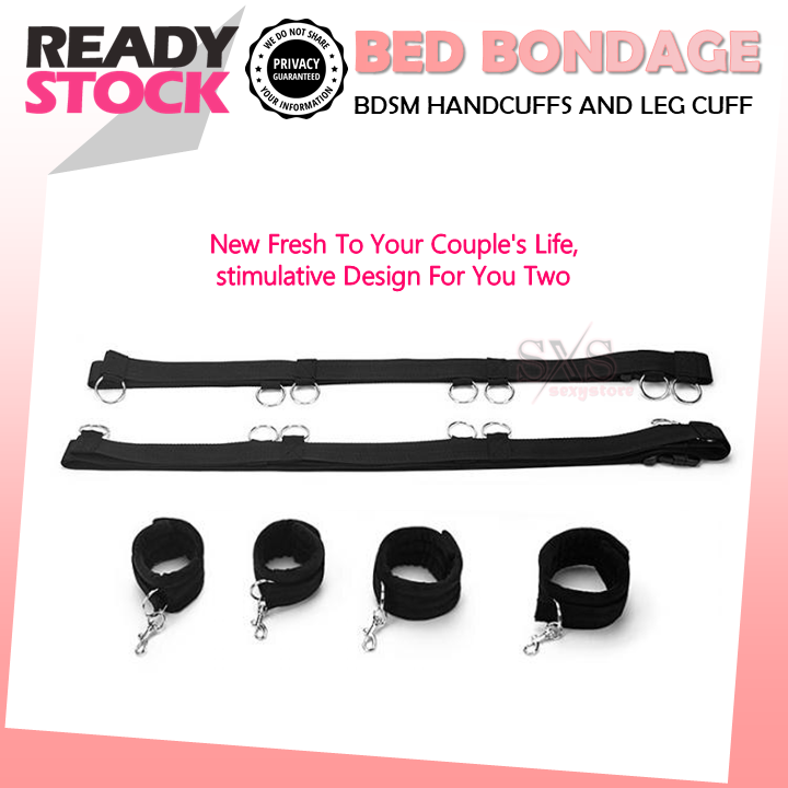 BDSM Bondage Strap Restraints – Adjustable Bed & Couples Play Set