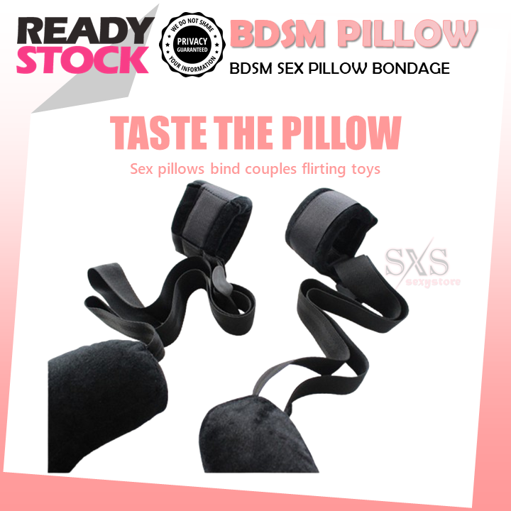 BDSM Sex Pillow – Bondage Pillow with Handcuffs & Leg Cuffs for Couples