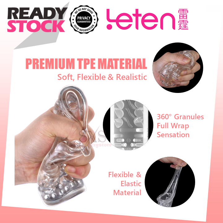 LETEN AV Rola Misaki Rechargeable Automatic Telescopic Male Masturbator Cup