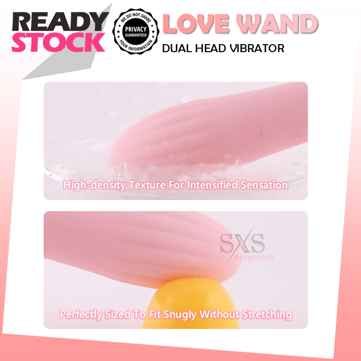 LILO "Love Wand" Dual-Head Vibrator Rechargeable Multi-Speed AV Massager for Women