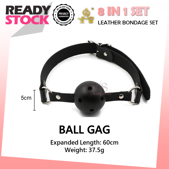 JIUAI 8 IN 1 BDSM Bondage Set – Faux Leather Restraints, Ball Gag, Whip & More for Couples