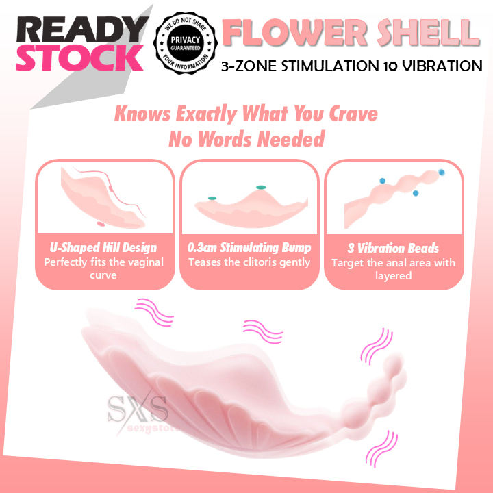 Playful Pearl Remote Panty Vibrator - Raffish Seashell AV Vibrator With Remote Control