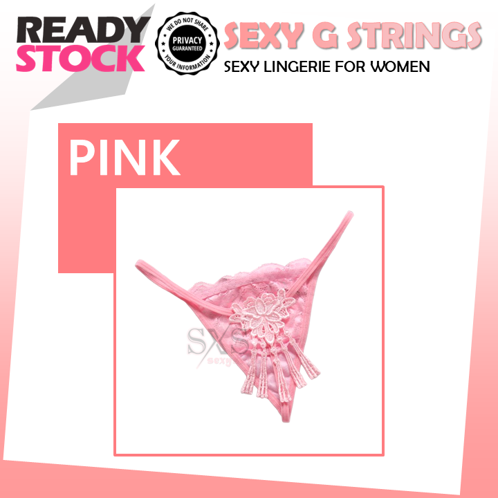 Sexy Lace Underwear Women Thong Bow hollow Panties T Back