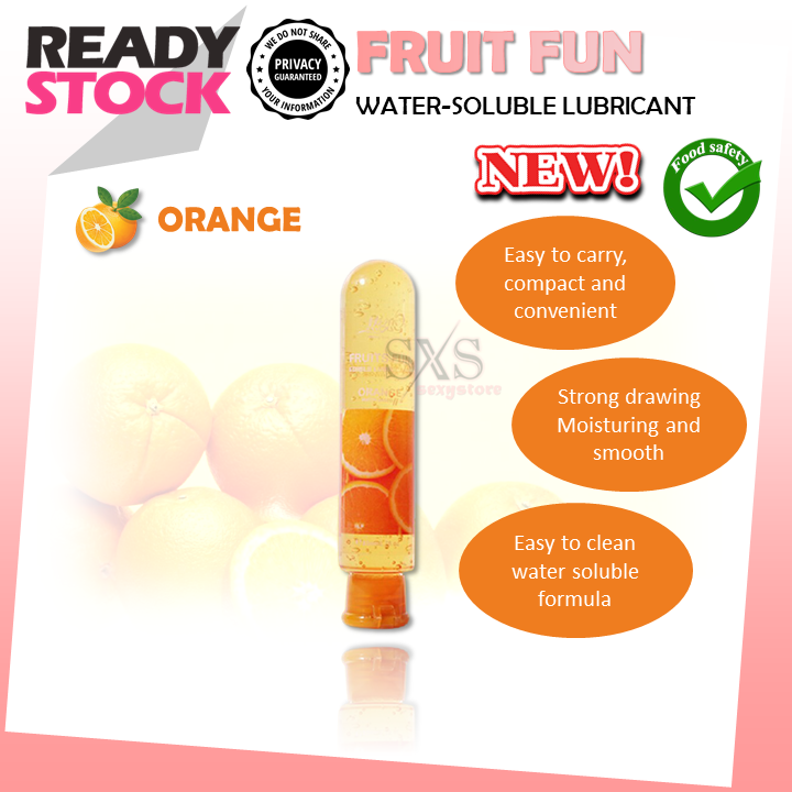 FRUITS FUN 80ML Water Soluble Sex Lubricant Oil Gel Smooth Fruity Adult Sexual Jelly Gel Edible Flavor Sex Toys 润滑油 可食用