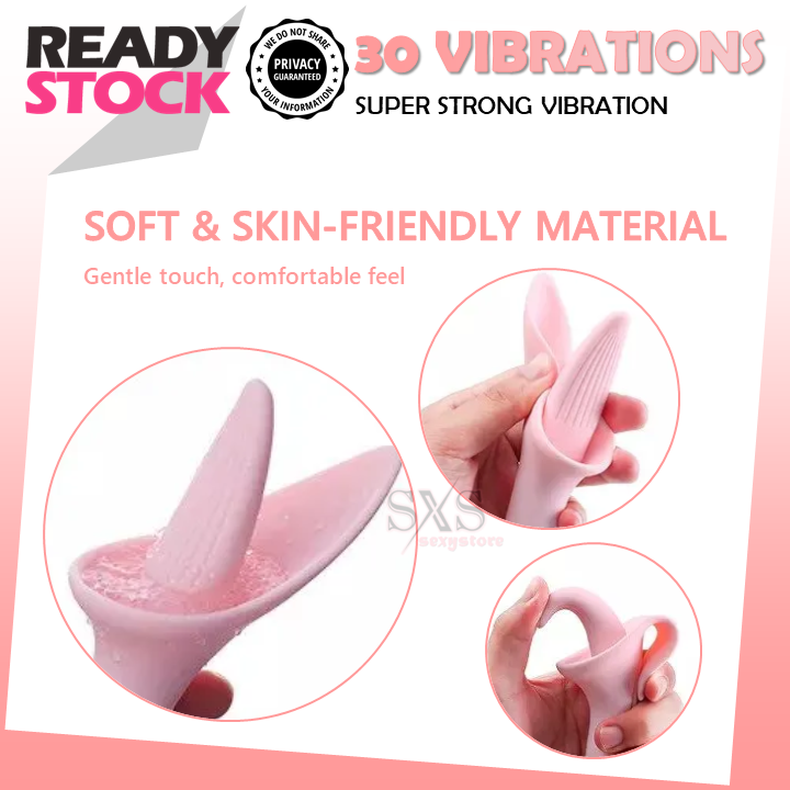 30 Powerful Vibration Modes Vibrator Licking Sensation for Clitoris & Breast USB Rechargeable Licking Stimulator Sex Toy For Women Tongue Massager 自慰棒 按摩棒