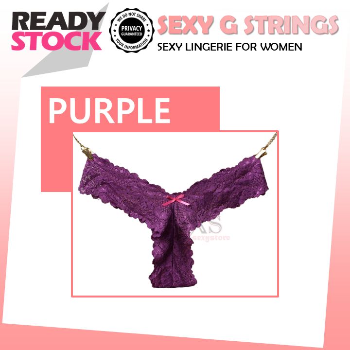 Women Sexy G String Transparent Lace Underwear Hollow Panties T Back Thong