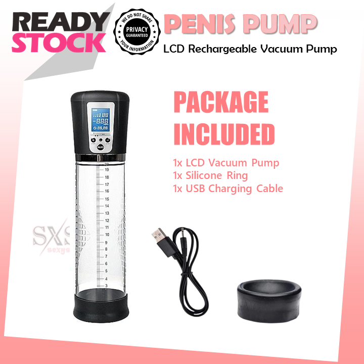 LCD Penis Pump – USB Rechargeable Vacuum Enlargement Pump for Men