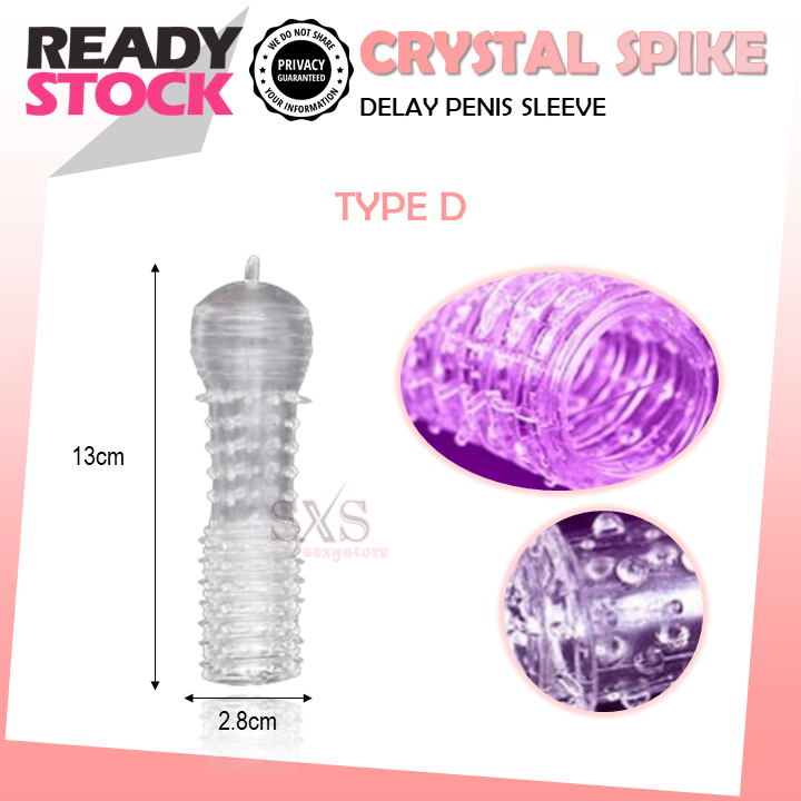 🔥Crystal Spike Condom Men Crystal Sleeve Enlarger Extender Maximum Pleasure Kondom Tahan Lama REUSEABLE CONDOM 颗粒水晶套 安全套