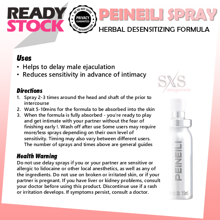Peineili Delay Spray for Men – 15ml Herbal Desensitizing Formula for Longer Performance
