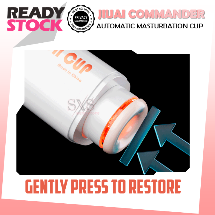 JIUAI COMMANDER Automatic Thrusting Heating Male Masturbation Cup with 4 Languages