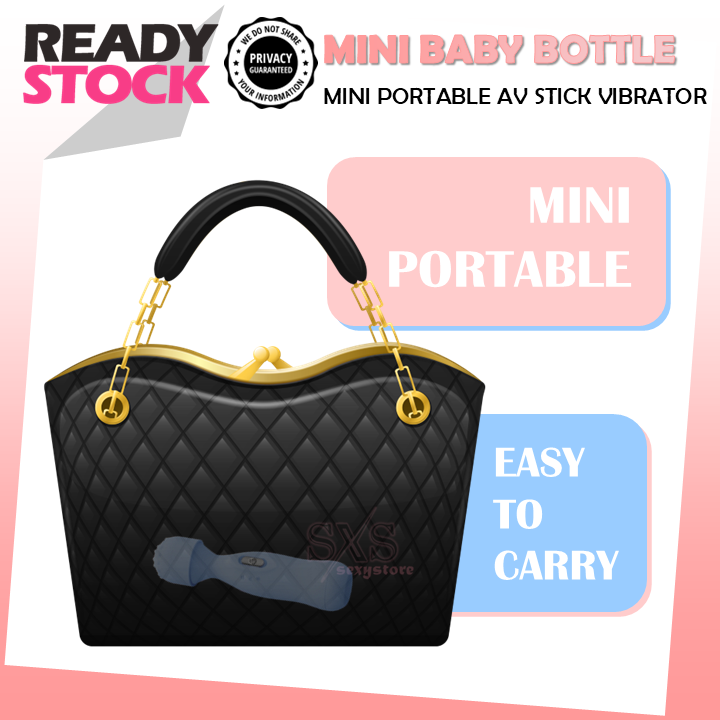 Portable Mini Baby Bottle AV Massager with Beaded Head and Soft Touch