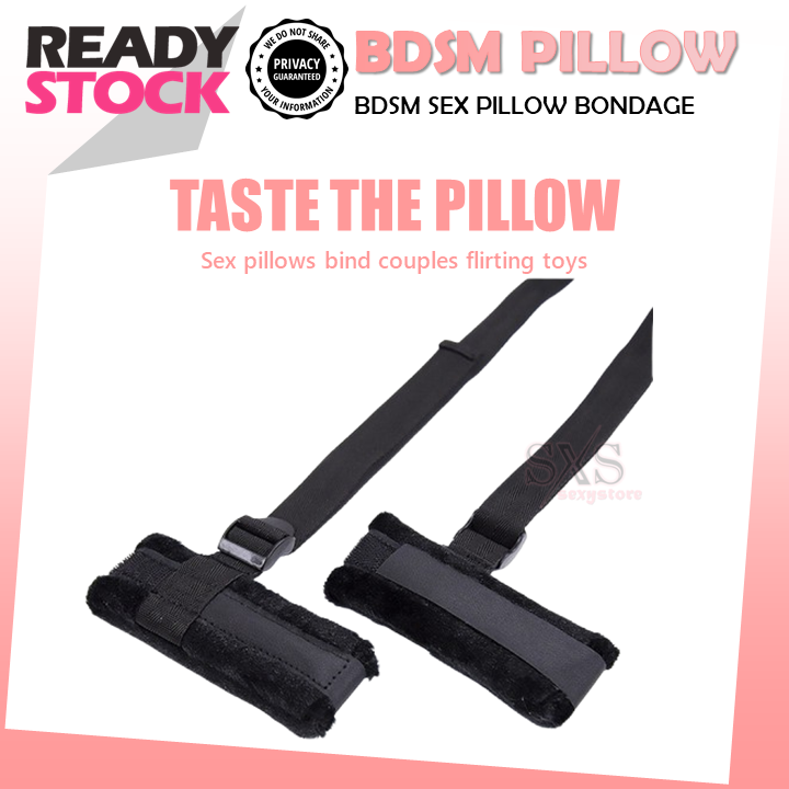 BDSM Sex Pillow – Bondage Pillow with Handcuffs & Leg Cuffs for Couples