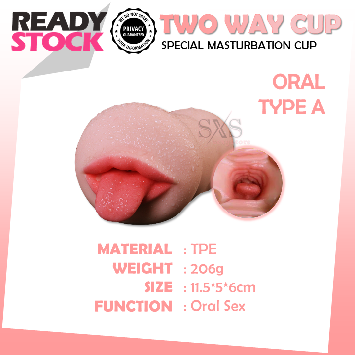 🔥TWO WAY🔥Double Hole Masturbation Cup Simulation Aeroplane Cup Oral Sex Anal Sex Vagina Sex Double Head Men Sex Toy 飞机杯