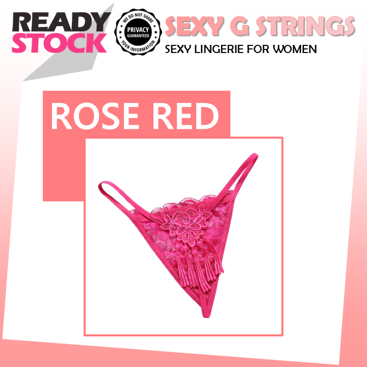 Sexy Lace Underwear Women Thong Bow hollow Panties T Back