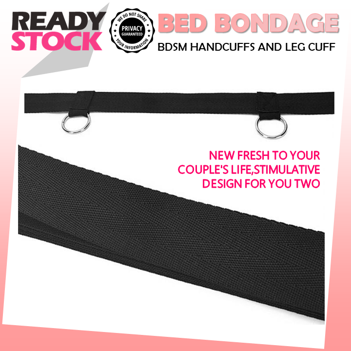 BDSM Bondage Strap Restraints – Adjustable Bed & Couples Play Set