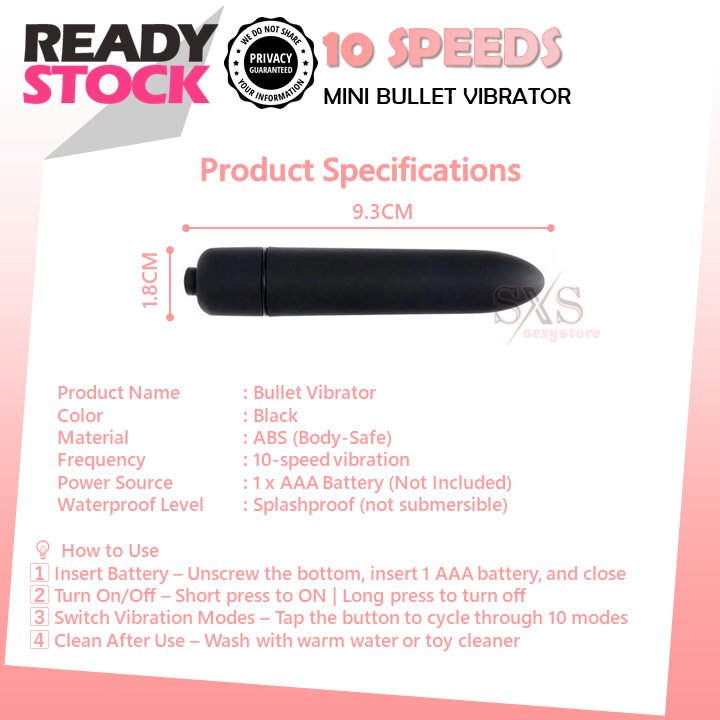 10 Speed Bullet Vibrator Clit Stimulation G-spot Dildo Adult Sex Toys For Women Massager 自慰棒 震动器 震动棒