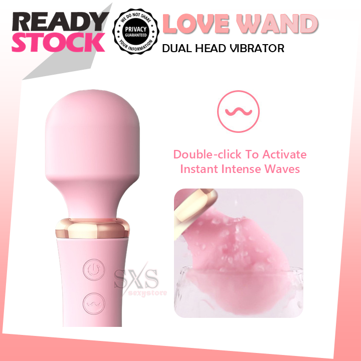 LILO "Love Wand" Dual-Head Vibrator Rechargeable Multi-Speed AV Massager for Women