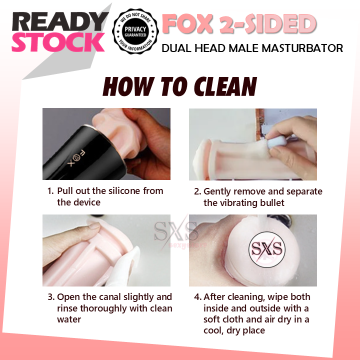 FOX 2-Sided Automatic Male Masturbator Dual Head Men Masturbation Cup