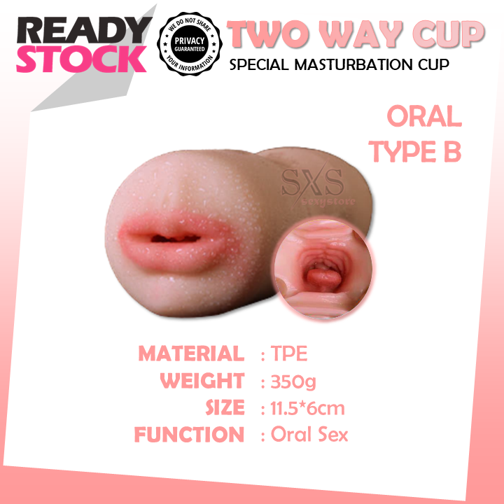 🔥TWO WAY🔥Double Hole Masturbation Cup Simulation Aeroplane Cup Oral Sex Anal Sex Vagina Sex Double Head Men Sex Toy 飞机杯