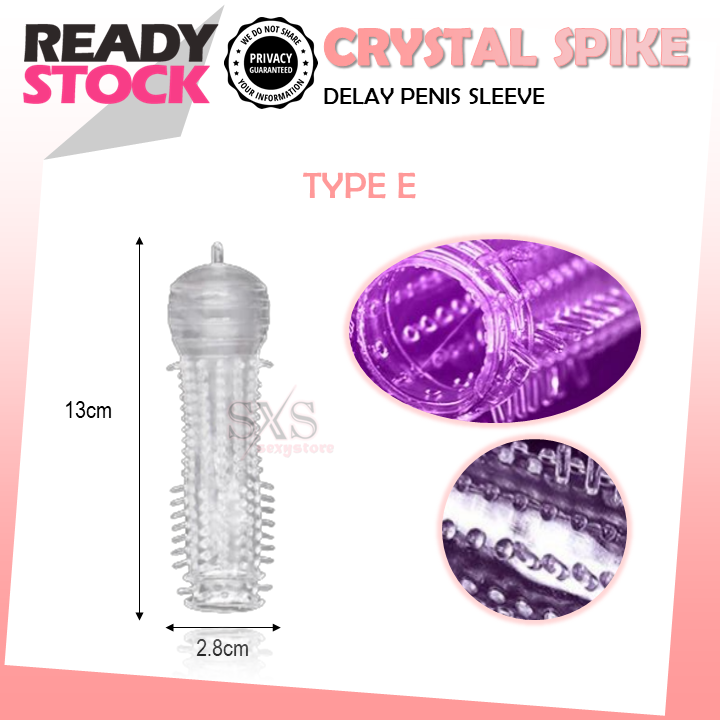 🔥Crystal Spike Condom Men Crystal Sleeve Enlarger Extender Maximum Pleasure Kondom Tahan Lama REUSEABLE CONDOM 颗粒水晶套 安全套