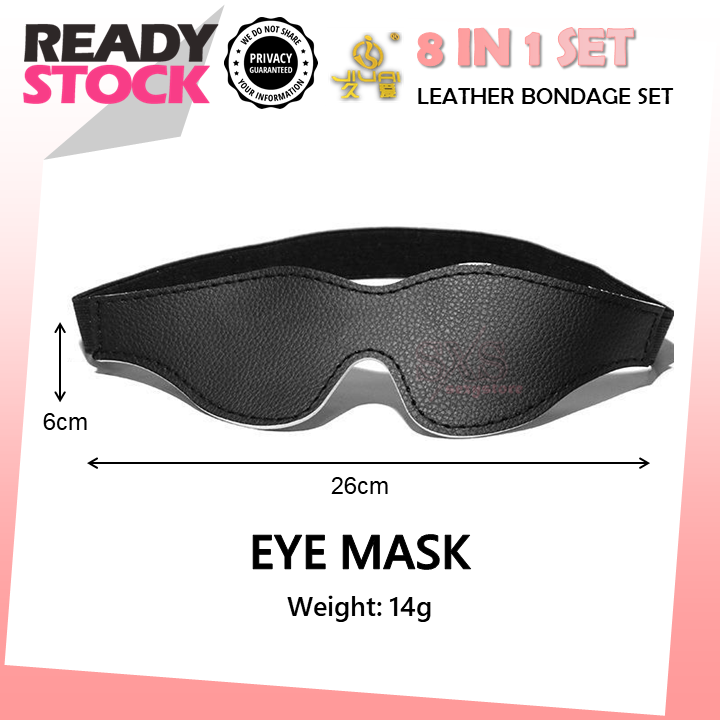 JIUAI 8 IN 1 BDSM Bondage Set – Faux Leather Restraints, Ball Gag, Whip & More for Couples