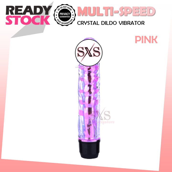 GILE SYOK Multi Speed Crystal Dildo Vibrator Massager Masturbator Sex Toy For Women Alat Sek Seks Toy Wanita 自慰棒 按摩棒