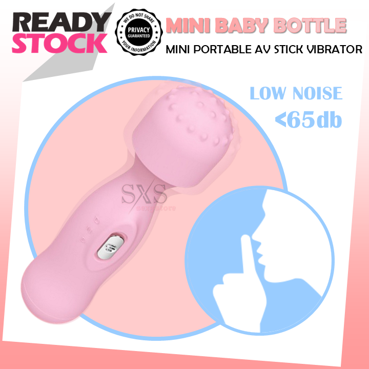 Portable Mini Baby Bottle AV Massager with Beaded Head and Soft Touch