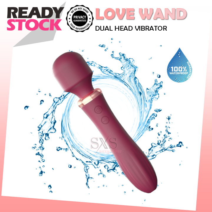 LILO "Love Wand" Dual-Head Vibrator Rechargeable Multi-Speed AV Massager for Women