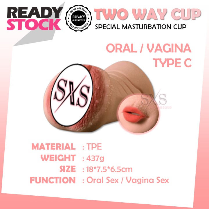 🔥TWO WAY🔥Double Hole Masturbation Cup Simulation Aeroplane Cup Oral Sex Anal Sex Vagina Sex Double Head Men Sex Toy 飞机杯