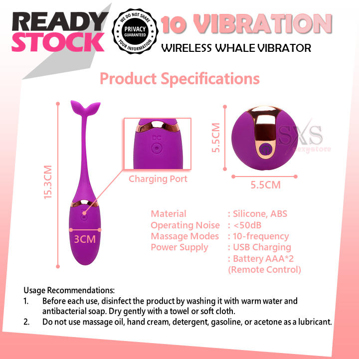 Little Whale Vibrator – USB Rechargeable Remote Control Vibrating Egg for Women