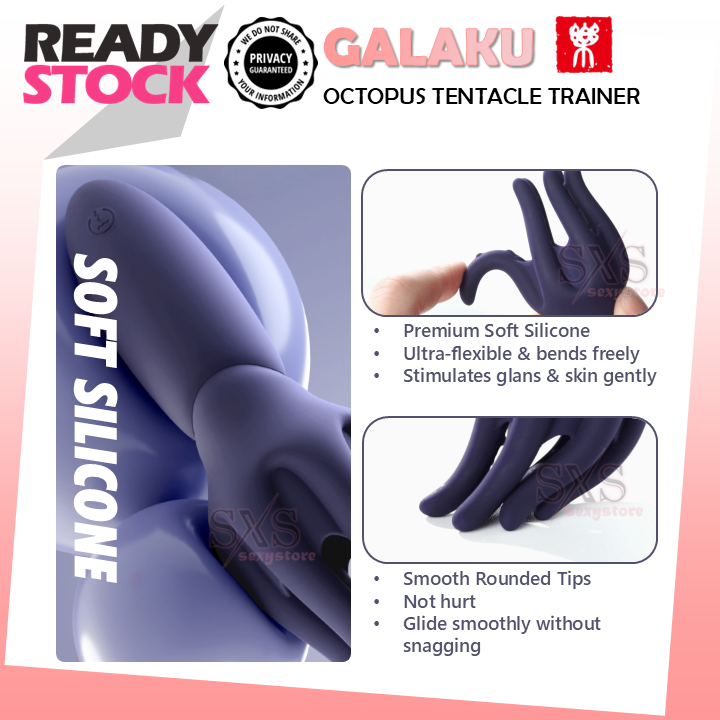 GALAKU Octopus Glans Vibrator Male Head Trainer & Vibrating Masturbator for Penis Exercise