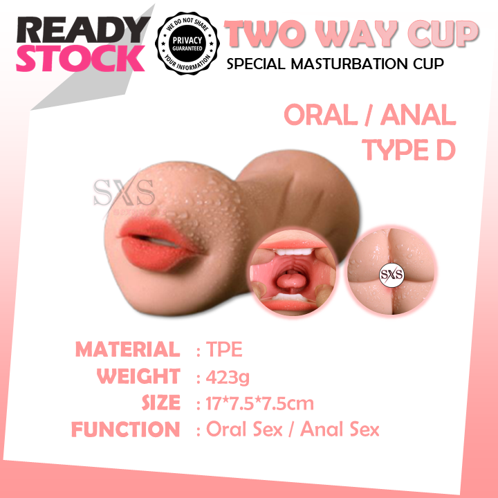 🔥TWO WAY🔥Double Hole Masturbation Cup Simulation Aeroplane Cup Oral Sex Anal Sex Vagina Sex Double Head Men Sex Toy 飞机杯