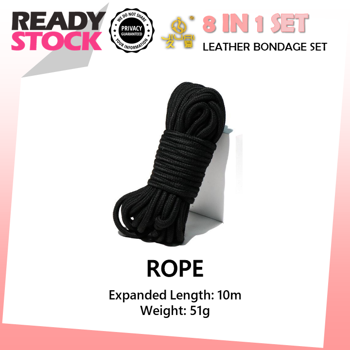 JIUAI 8 IN 1 BDSM Bondage Set – Faux Leather Restraints, Ball Gag, Whip & More for Couples