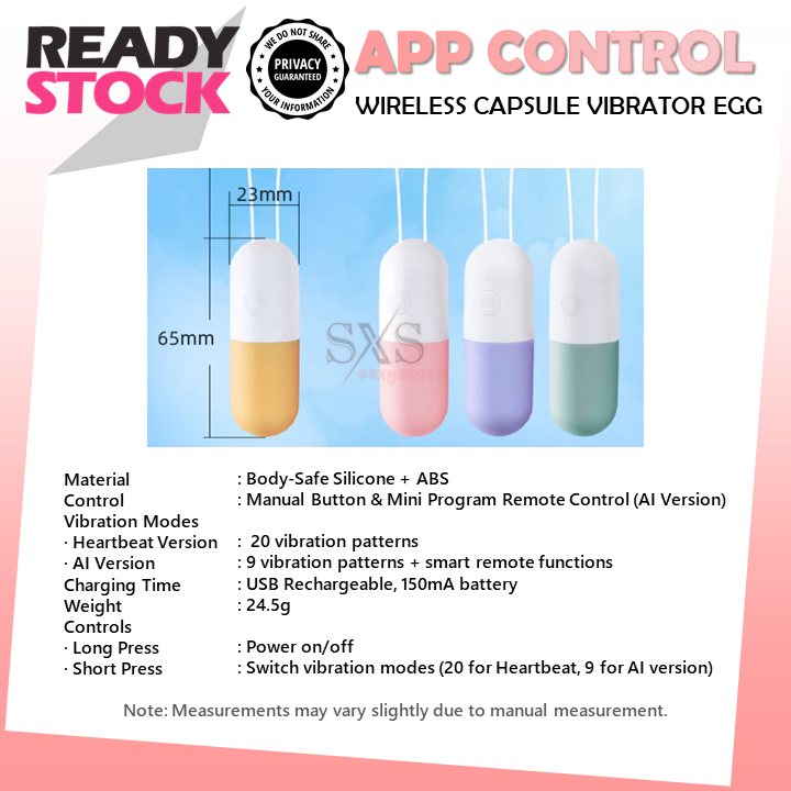 GALAKU APP CONTROL WIRELESS CAPSULE EGG FOR HER VIBRATOR Heartbeat & AI Version 跳蛋 震动器