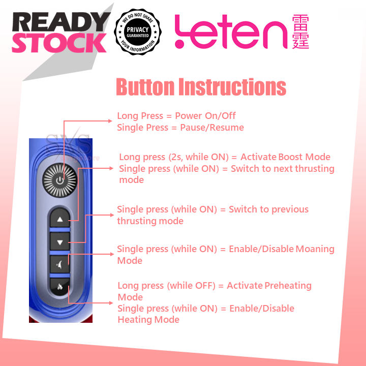 LETEN AV Yui Hatano – Rechargeable Automatic Telescopic Masturbator