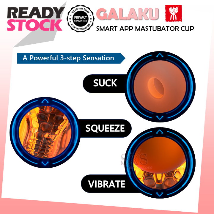 GALAKU Devourer Smart Masturbator Cup APP-Controlled Dual Stimulation with Vibration & Suction