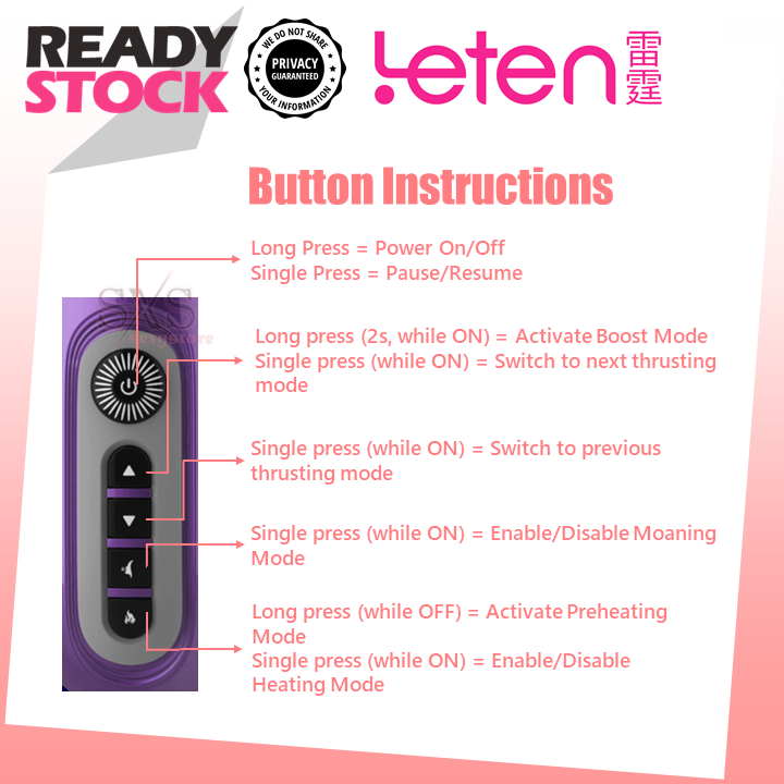 LETEN AV Rola Misaki Rechargeable Automatic Telescopic Male Masturbator Cup