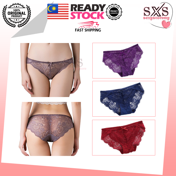 Transparent Lace Sexy Panties Ladies Seamless Thongs Hollow Briefs Low Waist Underwear 